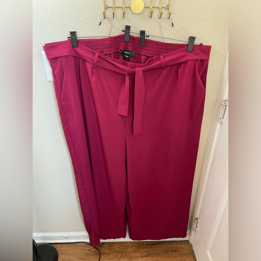 6X Torrid Bright Raspberry Wide Leg Trousers